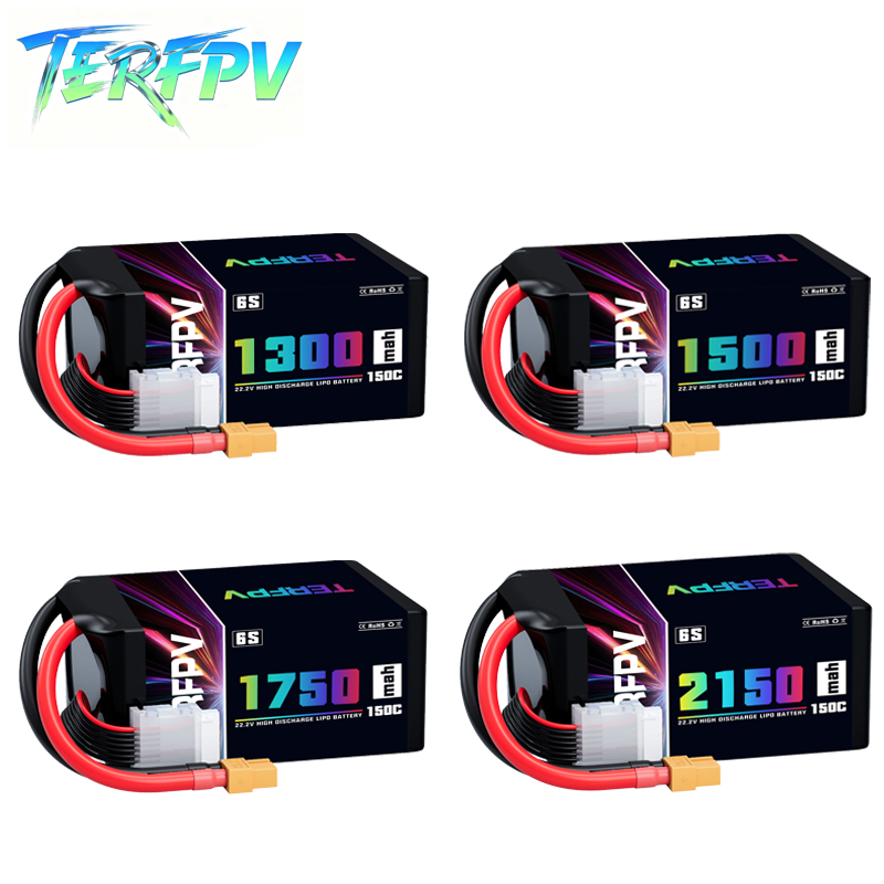 Lipo Battery 6S - Akumulator Lipo TERFPV 6S 22.2V 1300/1500/1750/2150mAh