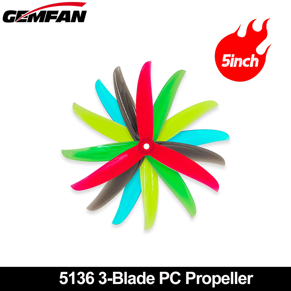 5 Inch Propeller - Śmigła Gemfan VANOVER 5136 3-łopatowe PC