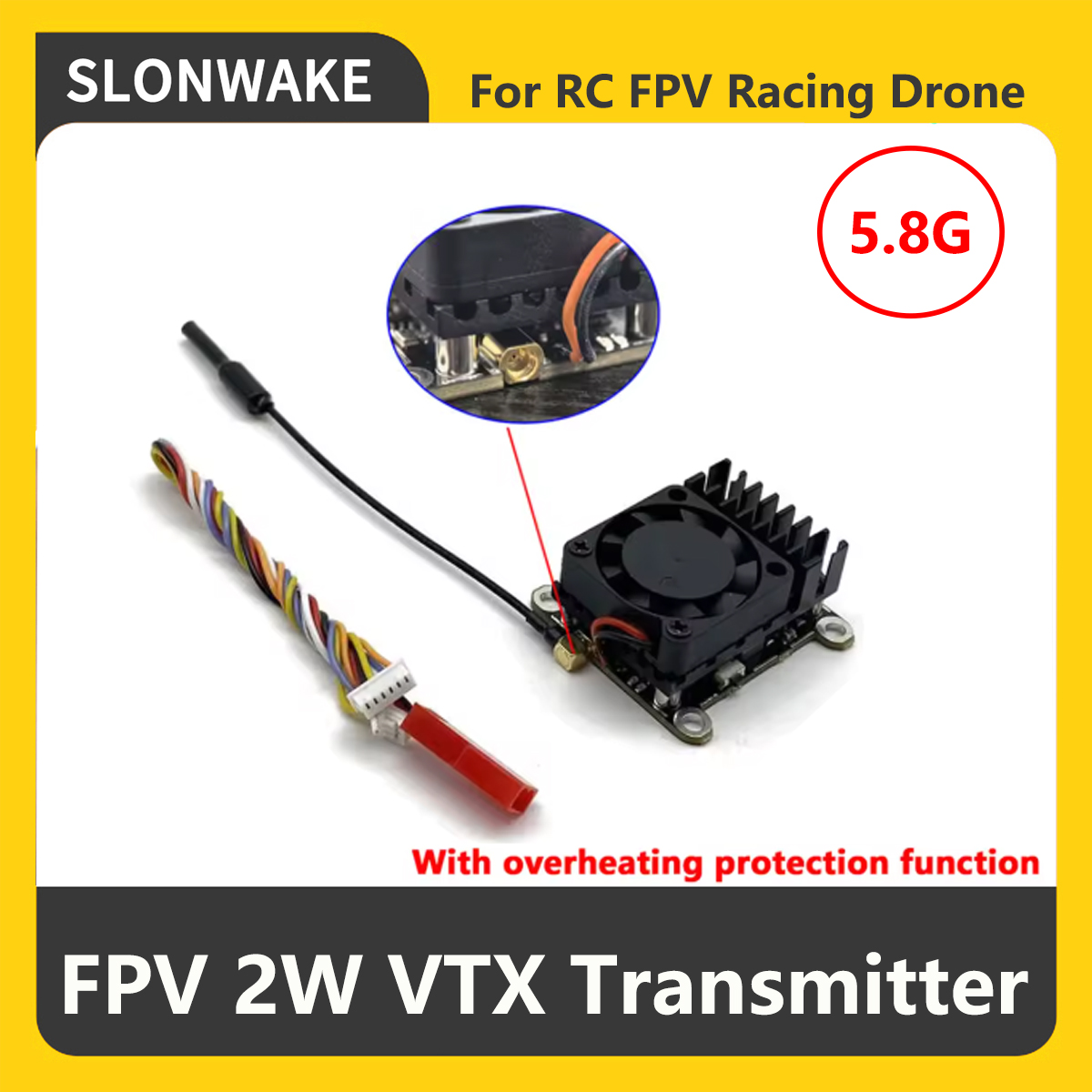 SLONWAKE 5.8G 2000mW Nadajnik  – Drone With Camera recenzja i cena