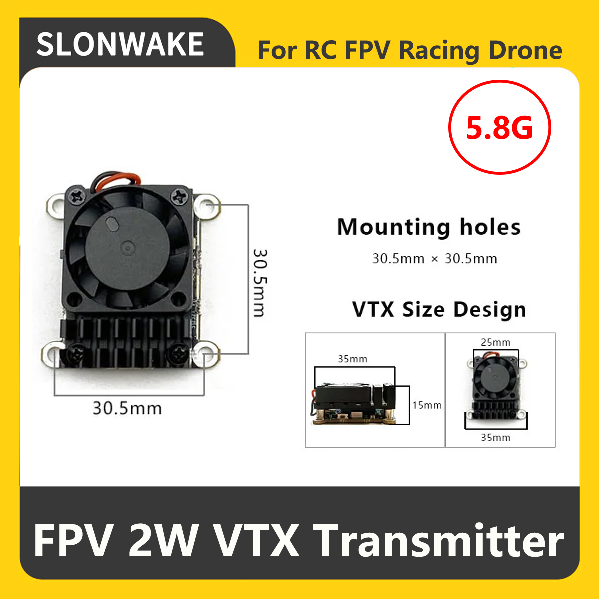 SLONWAKE 5.8G 2000mW Nadajnik  – Drone With Camera recenzja i cena